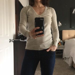 Jcrew Heather gray/cream sweater/cardigan